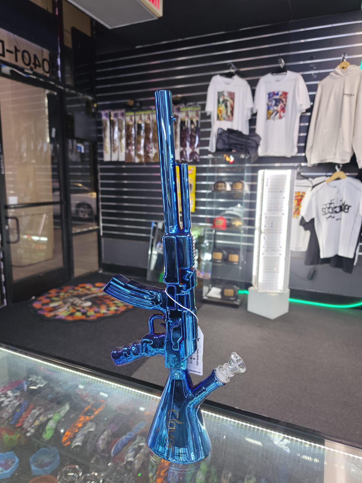 Blue Novelty Glass Pipe - Daddy Smoke & Gift Shop Rancho Cordova
