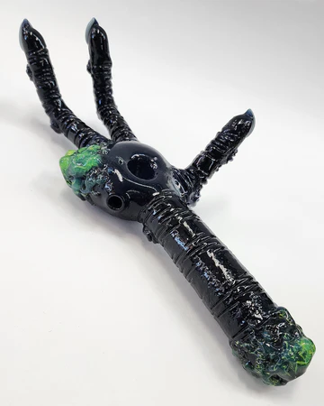 Rated R Glass Alien Hand Pipe
